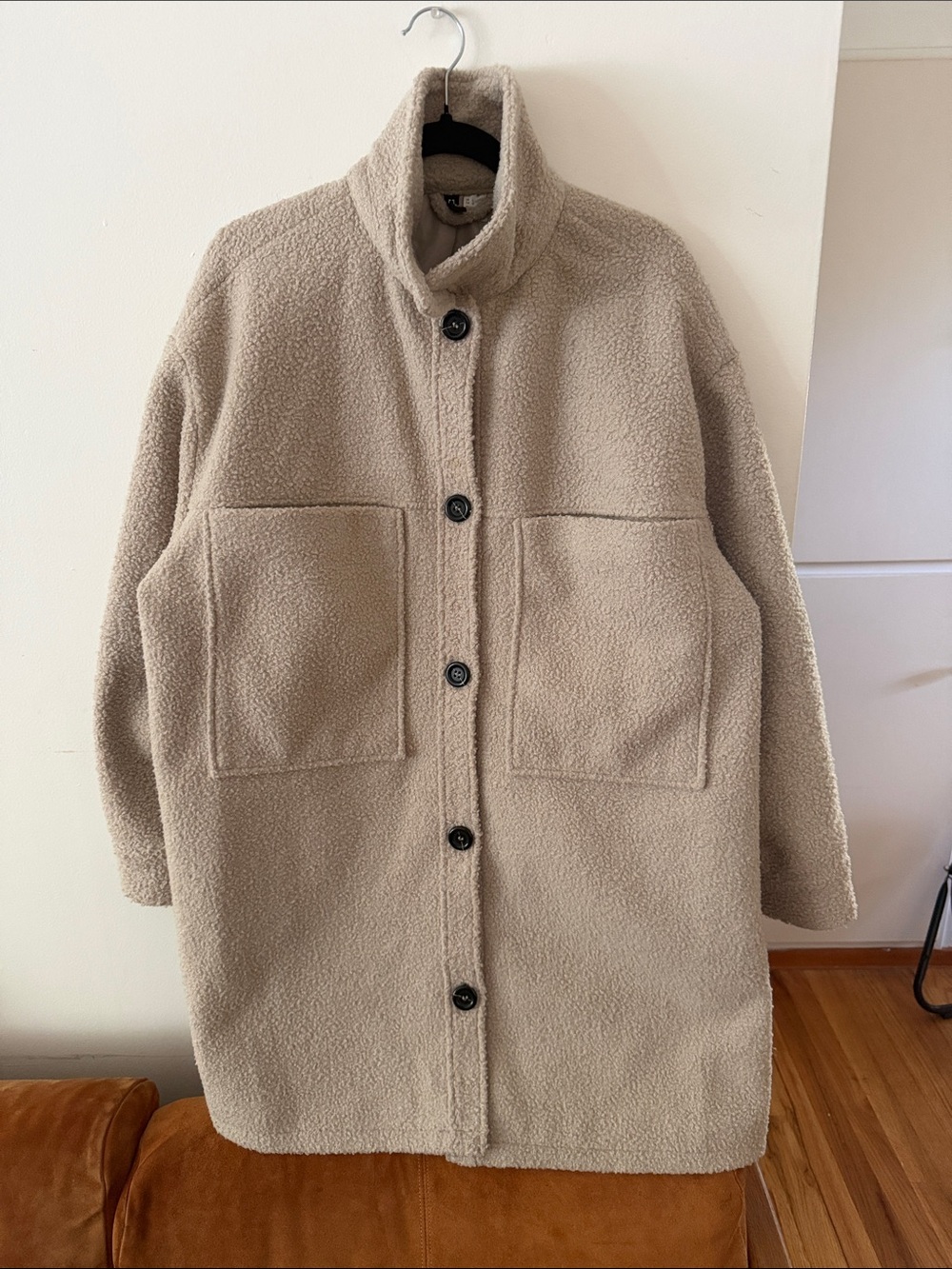 Oversized Boucle Coat